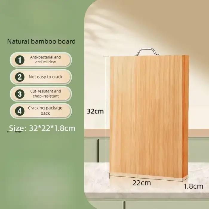 Grande planche à découper rectangulaire en bambou, planche à découper épaissie en bois massif, planc