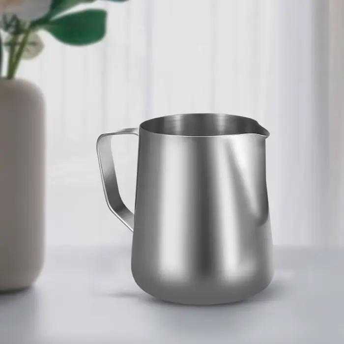 Pichet à café et lait en acier inoxydable, expresso à la vapeur, Barista Latte, mousseur, tasse, Cap