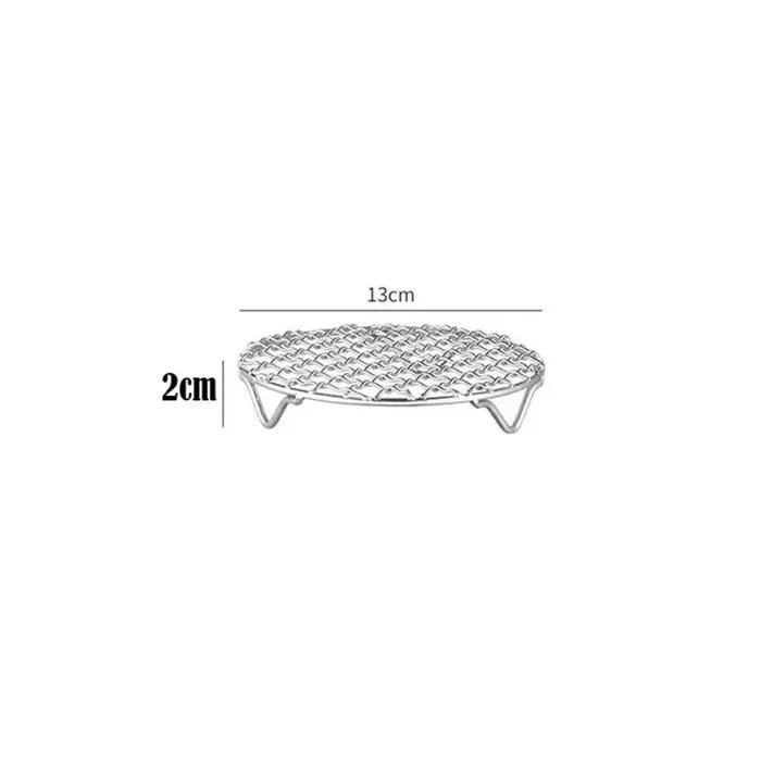 Support rond pour friteuse à Air, grille empilable en acier inoxydable, filet de barbecue avec suppo