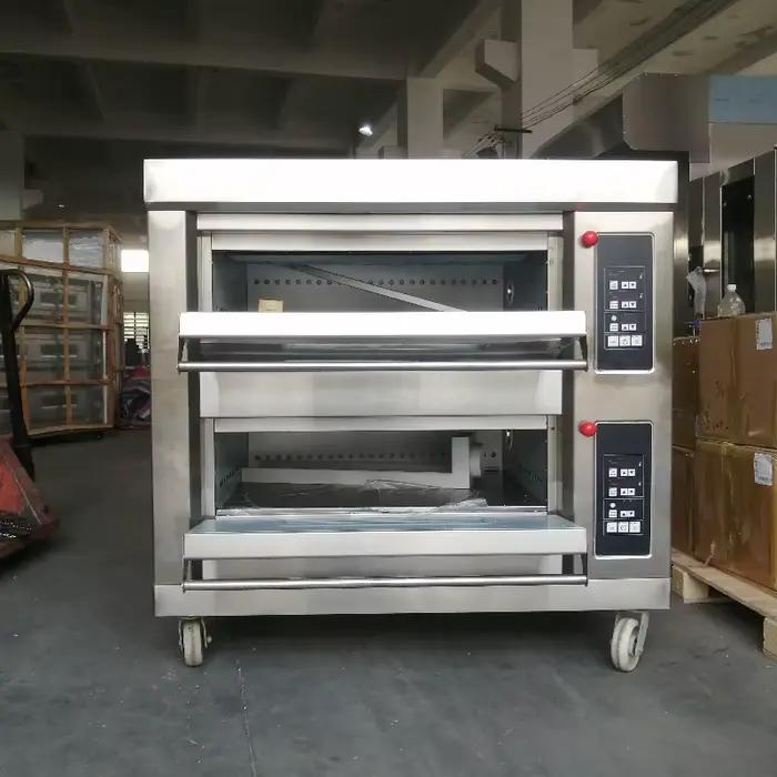 Four à gaz commercial personnalisé pour la cuisson des biscuits au pain avec 6 plaques de cuisson Co