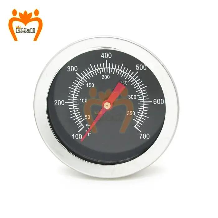 Thermomètre de barbecue en acier inoxydable, pour gril de fumeur, jauge de température, thermomètre 