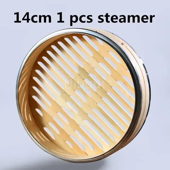 Une deux trois cages avec couvercle cuisson bambou vapeur poisson riz Snack panier ensemble cuisine 
