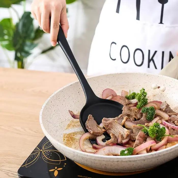 Spatule tournante antiadhésive en Silicone, pelle de cuisson résistante à la chaleur, spatule pour v