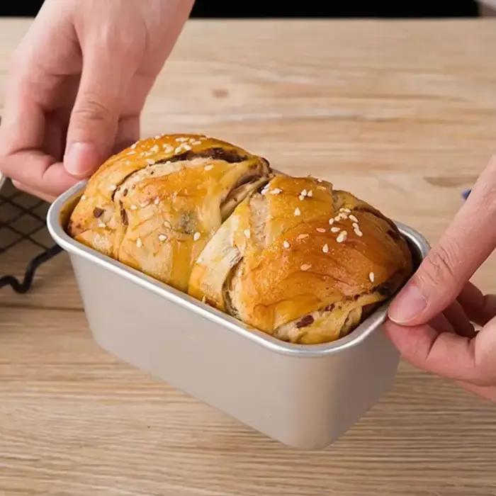 Moule à pain rectangulaire en acier au carbone, poêle à gâteau antiadhésive, Mini moule à Toast, pla