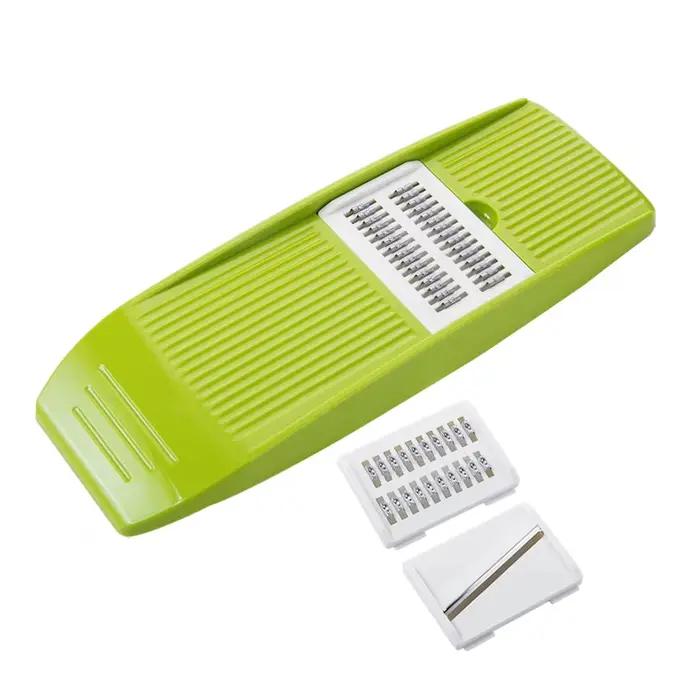 LMETJMA trancheuse à mandoline trancheuse à légumes en acier inoxydable avec 3 lames trancheuse à Ju