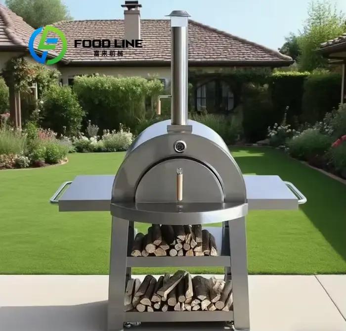 Four à pizza moderne de qualité supérieure en acier inoxydable avec fonctionnalités de cuisson au bo