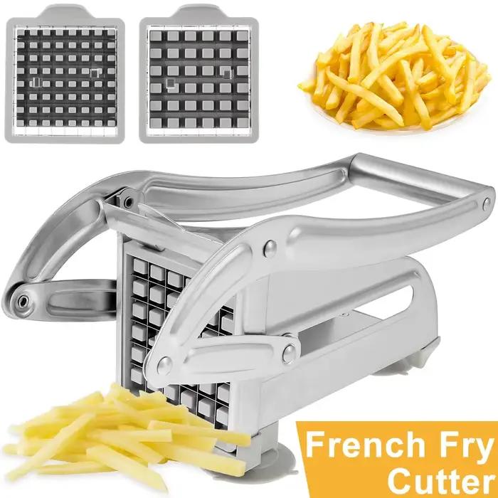 Coupe-pommes de terre manuel en acier inoxydable, trancheur de frites, fabricant de chips, hachoir à