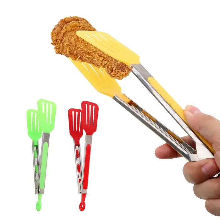 Pince de cuisine antiarina avec poignée en acier inoxydable, ustensile, salade, service, barbecue, p
