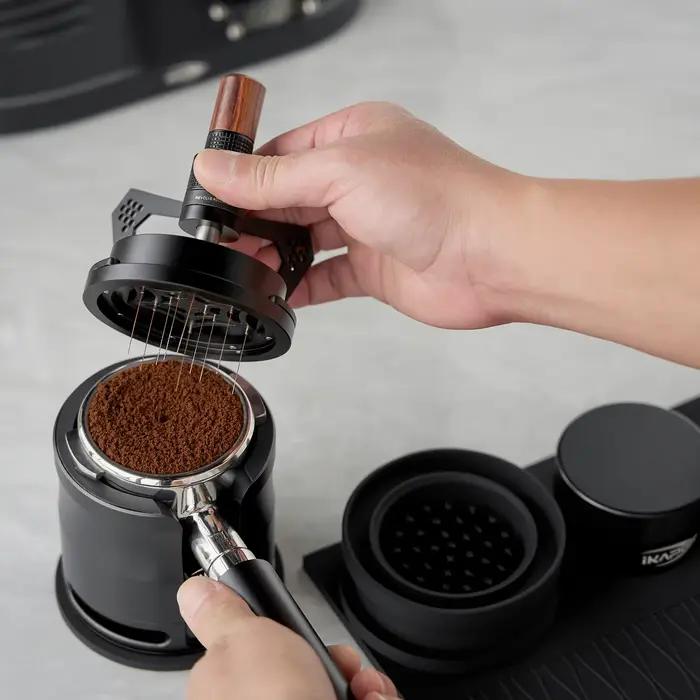 IKAPE Outil WDT rotatif, outil de distribution d'agitateur à expresso pour barista, agitateur à café