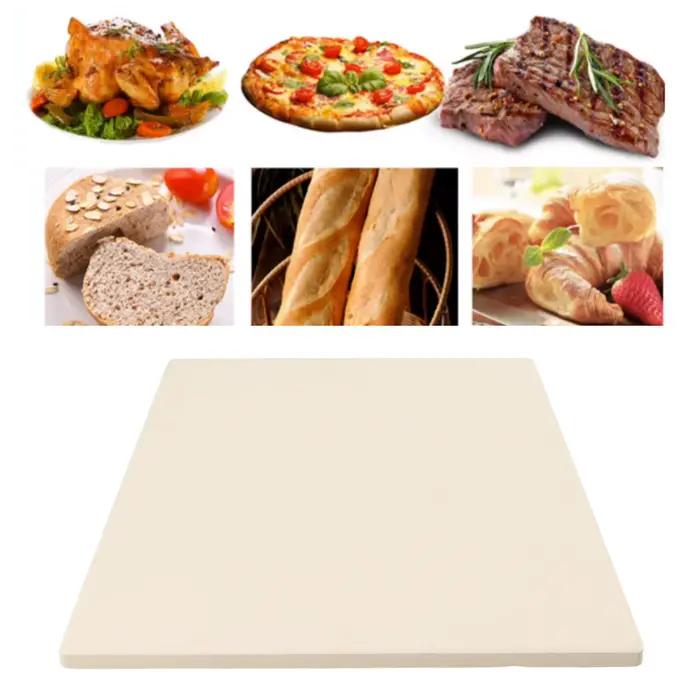 Pierre de cuisson rectangulaire en cordiérite, 12x15 pouces, pierre à Pizza, chaleur uniforme, antia