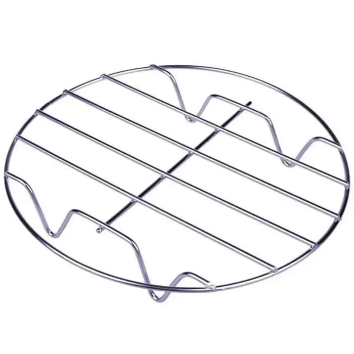 Support de cuisson pour friteuse à Air Durable de 19cm, support rond en acier inoxydable pour four, 
