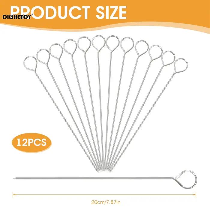 Brochettes de barbecue pour barbecue, 20cm, pince à aiguille, ustensile fourchette en fer, outils de