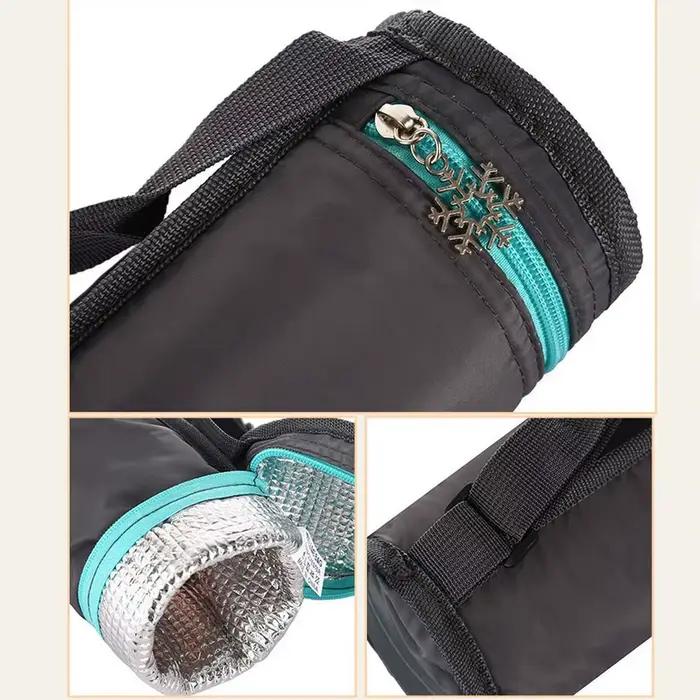 Couvercle de bouteille isotherme portable étanche, sacs isothermes, chauffe-bouteille pliable, sport