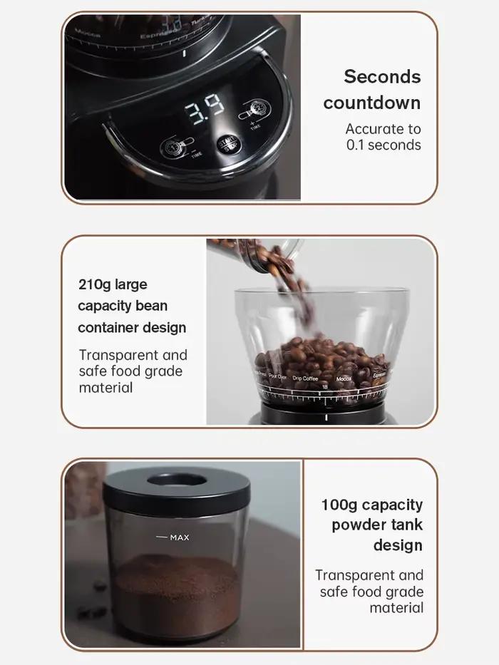HiBREW moulin à café électrique automatique avec 31 vitesses pour expresso