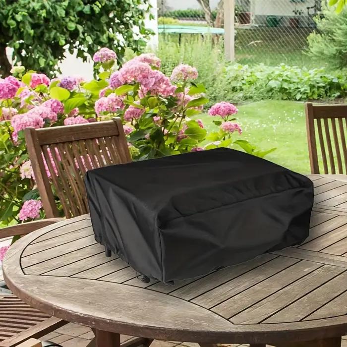 1 housse de protection noire pour four avec cordon de serrage réglable