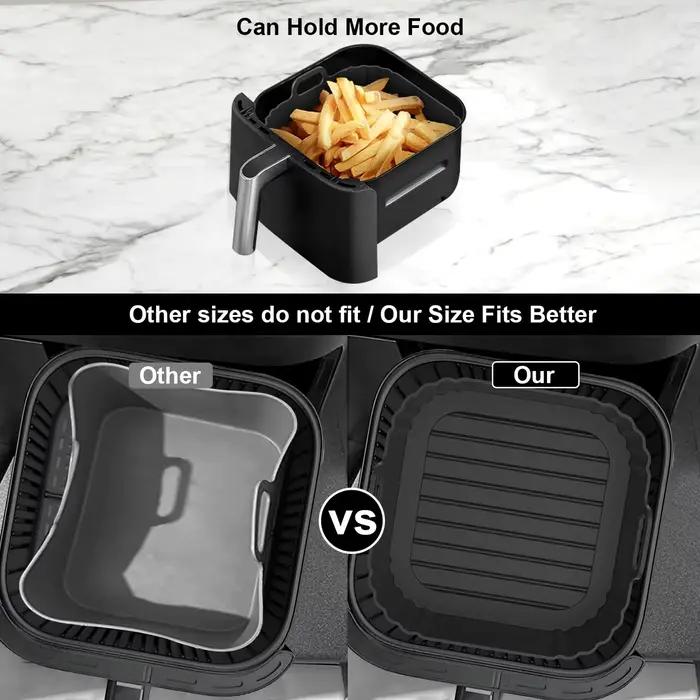 Moule de cuisson carré en silicone pour friteuse à air