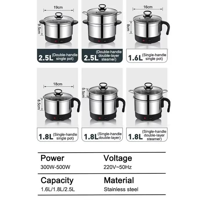 Pot électrique multi-cuiseur en acier inoxydable