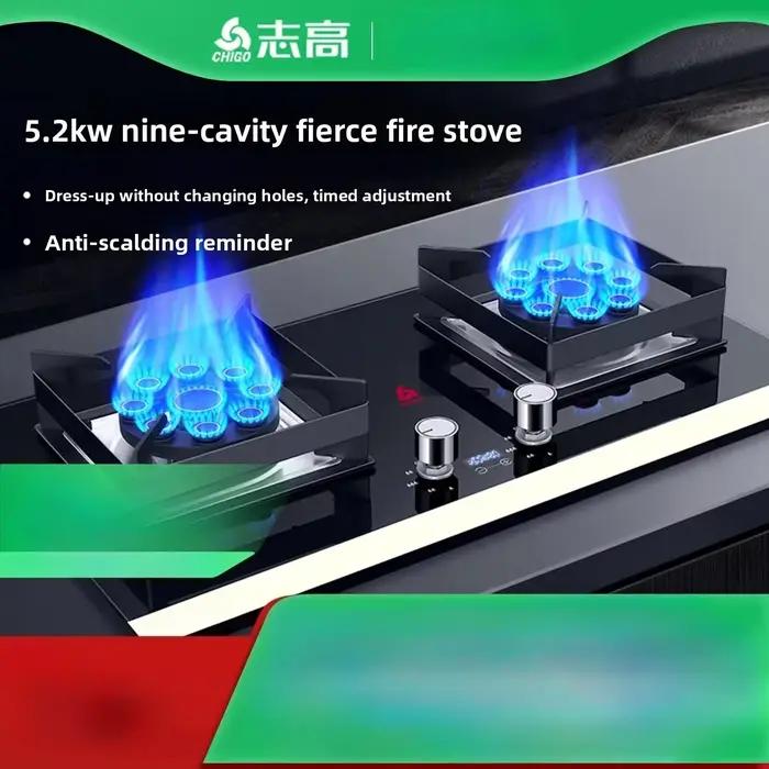 Cuisinière à gaz encastrable Chigo à double brûleur