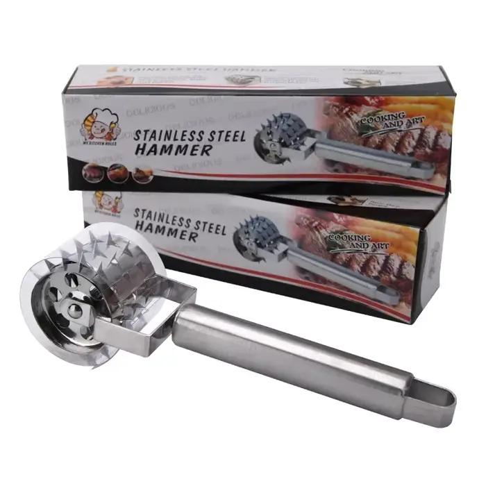 Attendrisseur de viande en acier inoxydable andralyn pour steak et porc, outil multifonctionnel pour cuisine, tendre et moelleux, pour barbecues et soirées familiales
