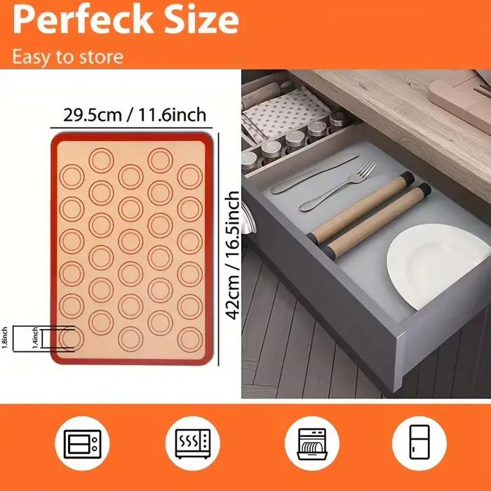 Tapis de cuisson en Silicone pour four, tapis en Silicone Macaron antiadhésif pour la cuisson, tapis de cuisson demi-feuille réutilisable résistant à la chaleur