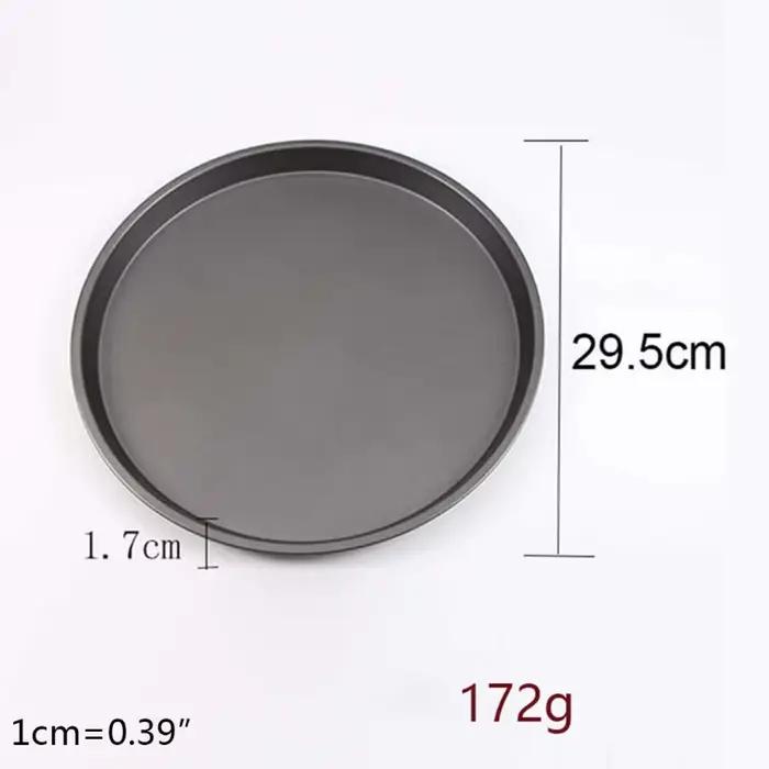 Plaque de cuisson pour pizza en acier au carbone de 9 à 12 pouces antiadhésive avec revêtement intérieur et extérieur pour cuisine professionnelle et maison occassions festives