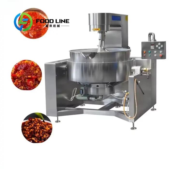 Marmite de cuisson automatique industrielle personnalisée avec agitateur pour le traitement des aliments de confiture de fruits