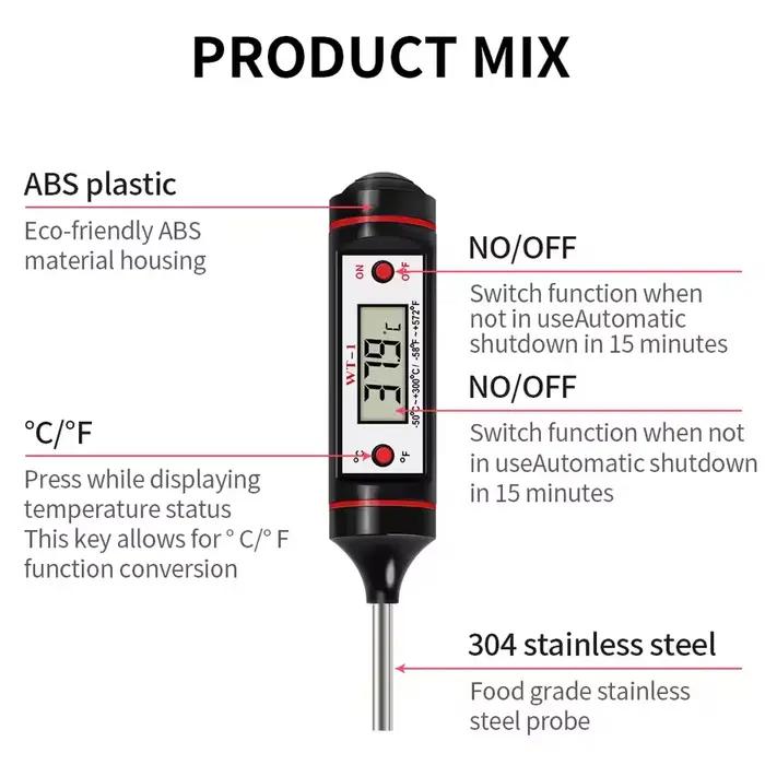 50-300 ℃ Thermomètre alimentaire numérique pour viande