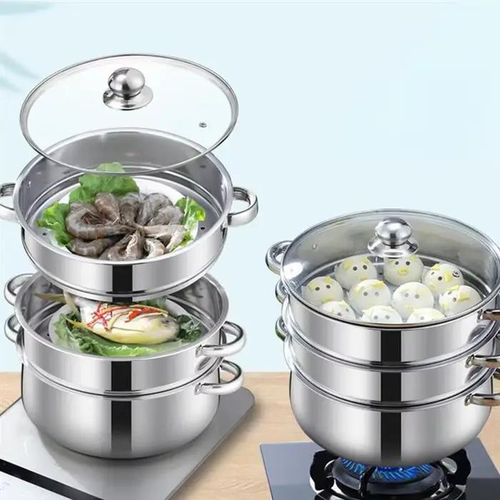 Ensembles de cuisson vapeur en acier inoxydable marmite à soupe cuiseur à vapeur cuiseur à légumes occasions spéciales à offrir