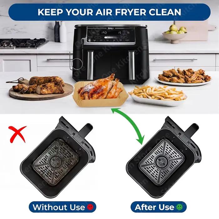 Doublures en papier pour friteuse à air