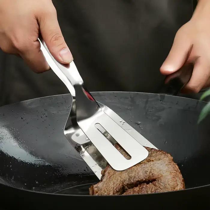 Pinces à Steak en acier inoxydable, spatule multifonctionnelle, pinces de cuisson Double face pour poisson, viande, Pizza, outils de cuisson de cuisine