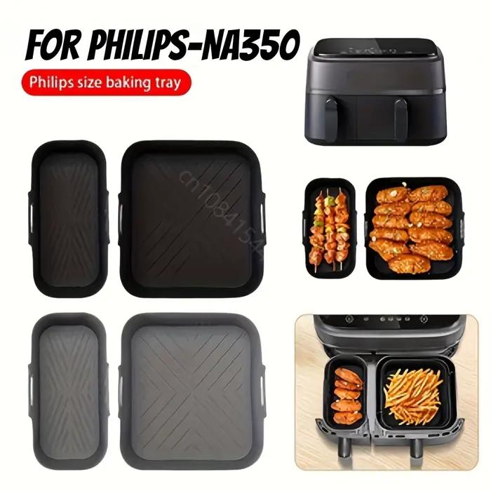 Revêtement en silicone pour friteuse à air Philips série NA350 doublure réutilisable pour cuisson savoureuse et conviviale occasions familiales et amicales