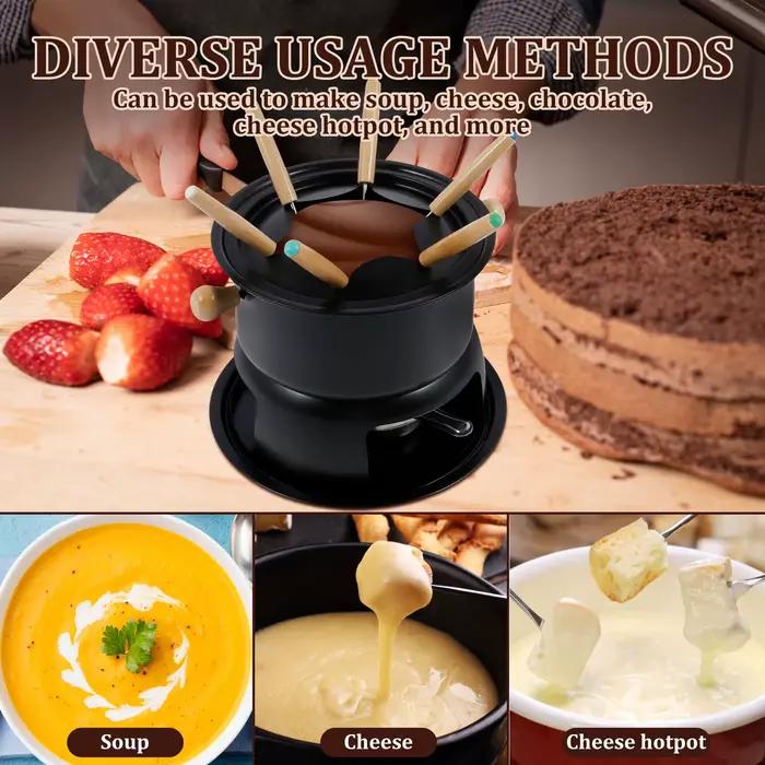 Kit de fondue polyvalent pour fondue au fromage et chocolats
