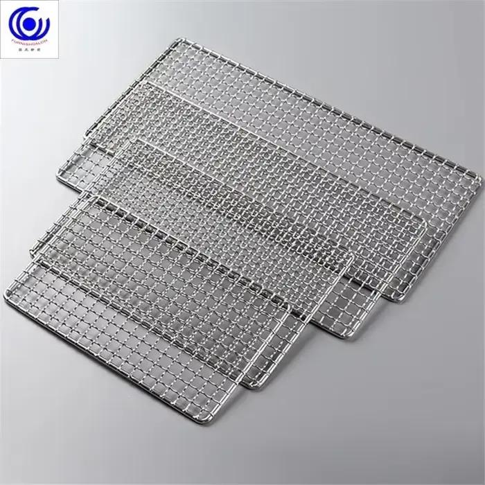 Grille de barbecue rectangulaire en acier inoxydable