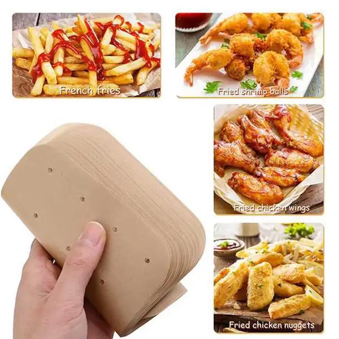 Revêtements en parchemin pour friteuse à Air ABUN-400 prédécoupés pour Ninja Foodi XL 6 en 1 haute qualité facilitant la cuisine saine et délicieuse pour divers usages et occasions spéciales