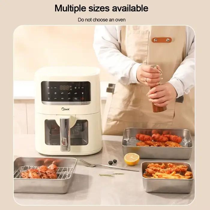 Support de cuisson rond et carré avec pied épais pour friteuse à Air