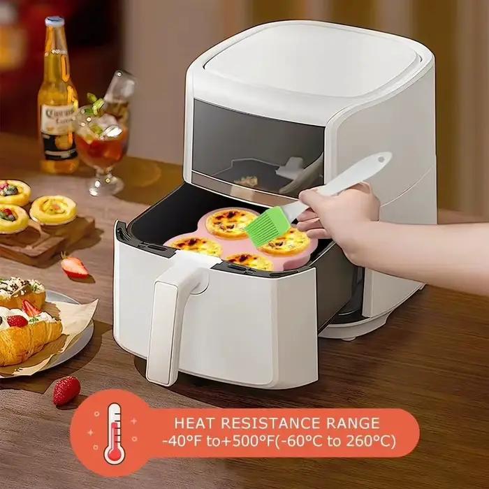 1 moule à œufs réutilisable en silicone pour friteuse à air