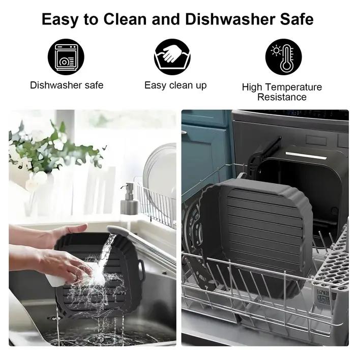 Moule de cuisson carré en silicone pour friteuse à air