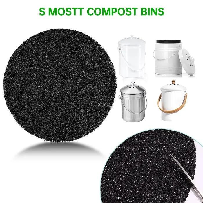 Filtre éponge rond réutilisable pour cuisine, charbon actif, 12 pièces