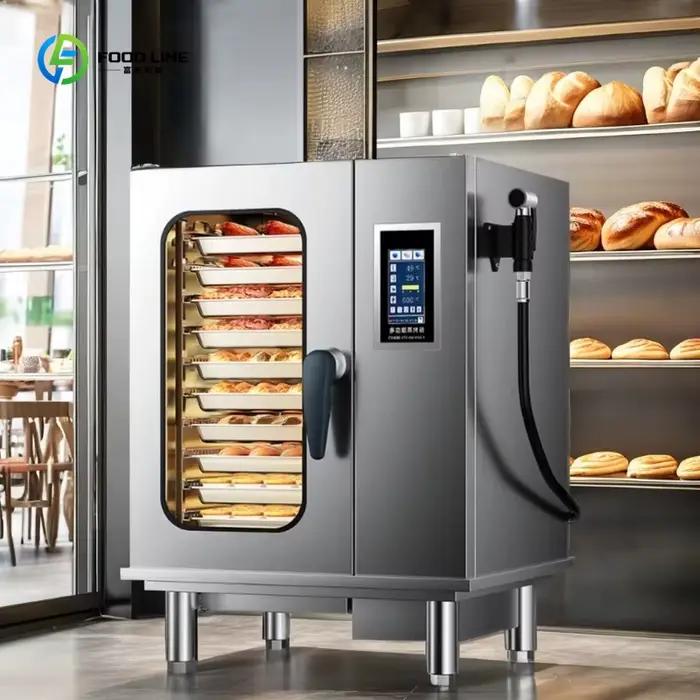 Four à convection électrique professionnel à vapeur personnalisable 10 plateaux grand format pour cuisine et boulangerie occassions spéciales
