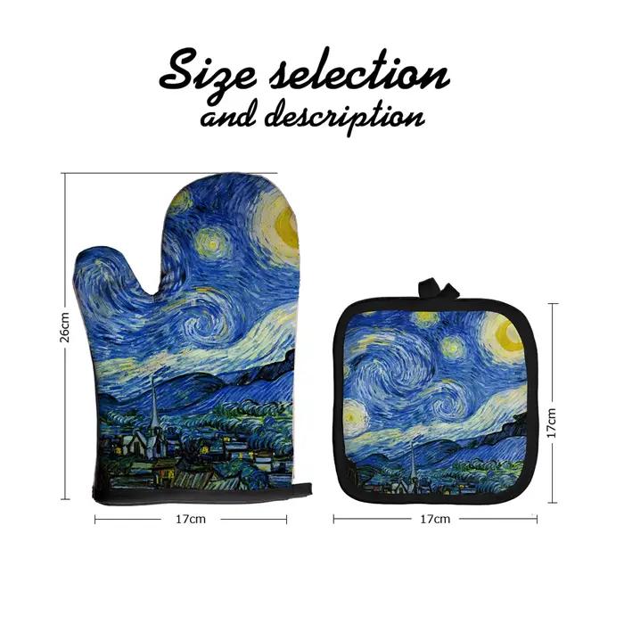 Mitaines de four de style Van Gogh