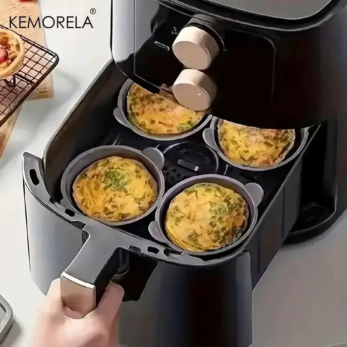 KEMORELA Lot de 4 ramequins en silicone pour friteuse à air