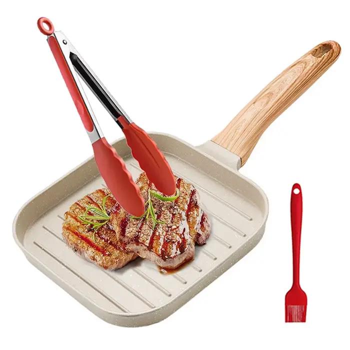 Poêle à gril antiadhésive pour tous les cuisinières