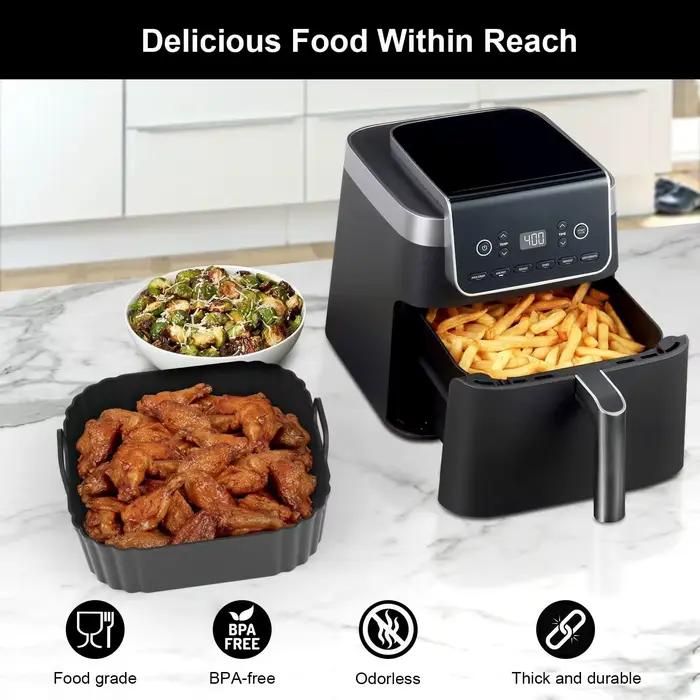 Moule de cuisson carré en silicone pour friteuse à air