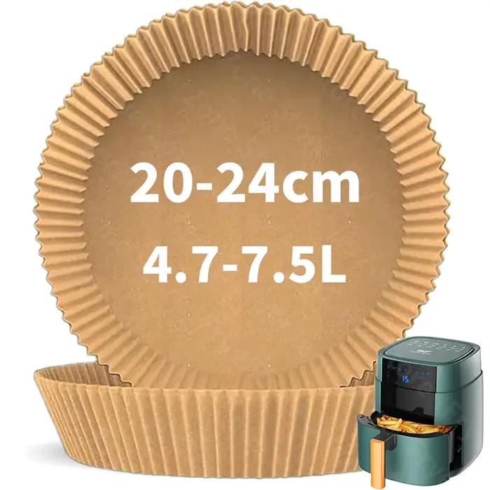 Papier de cuisson antiadhésif pour friteuse à air ronde de 20 à 24 cm