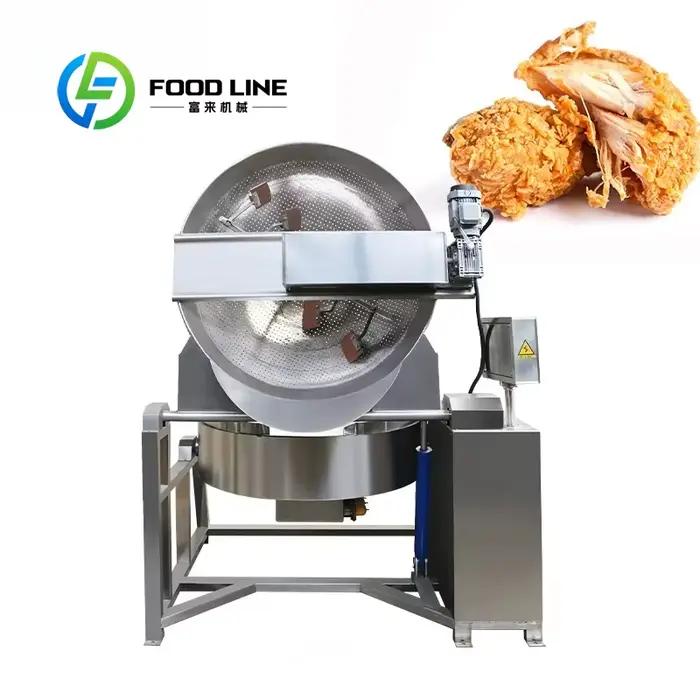 Friteuse industrielle automatique à gaz et électrique pour snack-bars, restaurant, capacité de 50kg à 450kg par heure, acier inoxydable SUS304, contrôle automatique, haute température, pour chips de pommes de terre, poulet, poisson et cacahuèetes