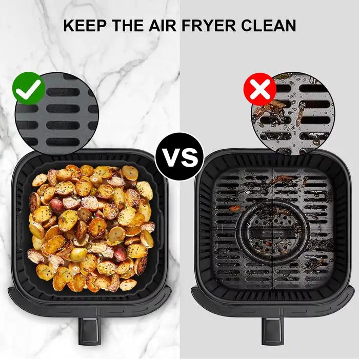 Moule de cuisson carré en silicone pour friteuse à air
