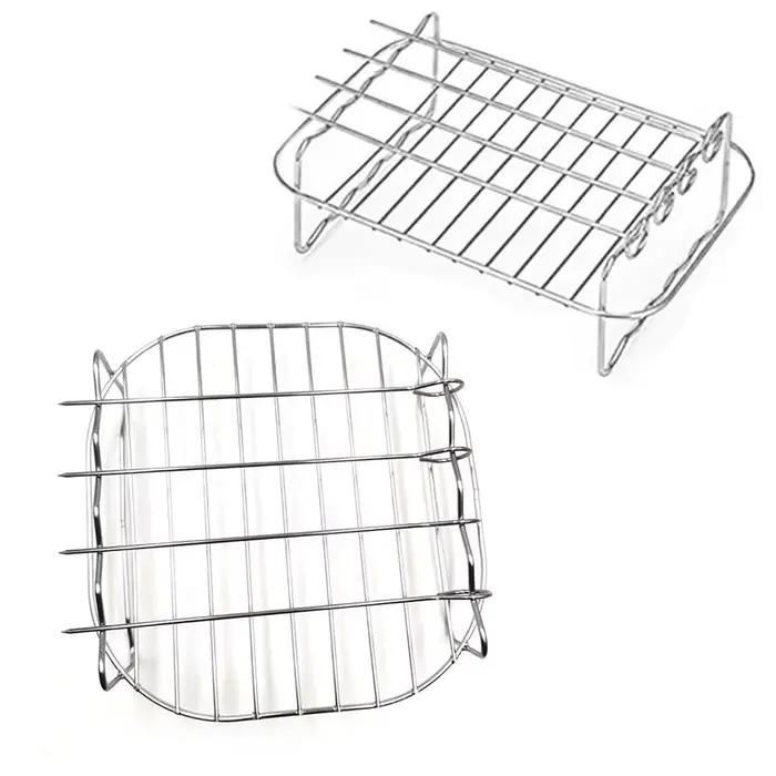 Plateau de support en acier inoxydable pour friteuse à Air et supports de cuisson à la vapeur