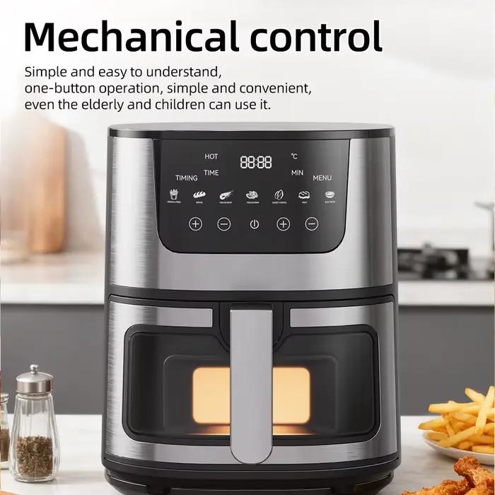 Friteuse à air visuelle DIVEDEER 4L pour la maison - Grande capacité