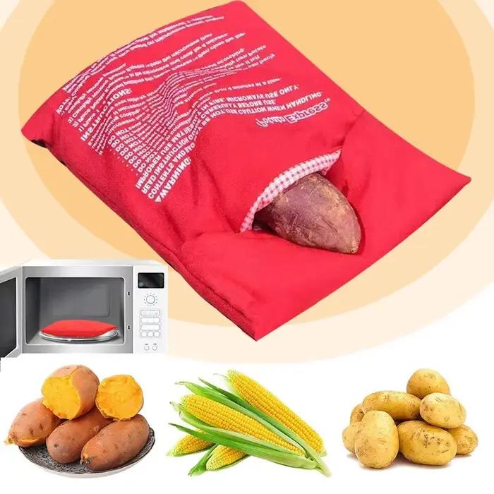 Sacs de cuiseur de pommes de terre pour micro-ondes polyester réutilisables pour soirées cinéma et dîners familiaux occassions spéciales