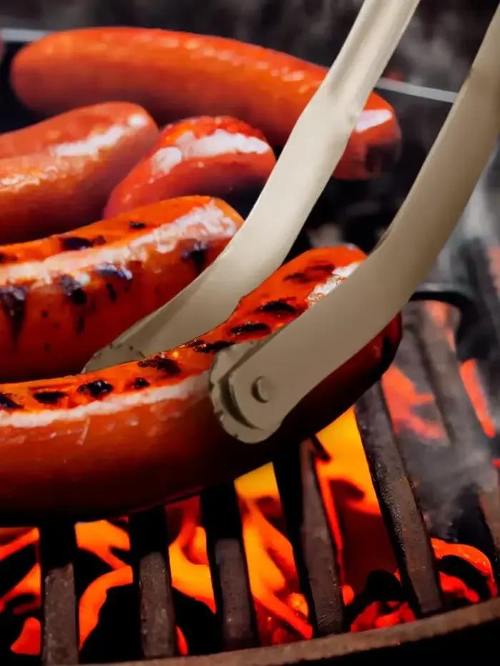 Pince tournante pour saucisses au barbecue